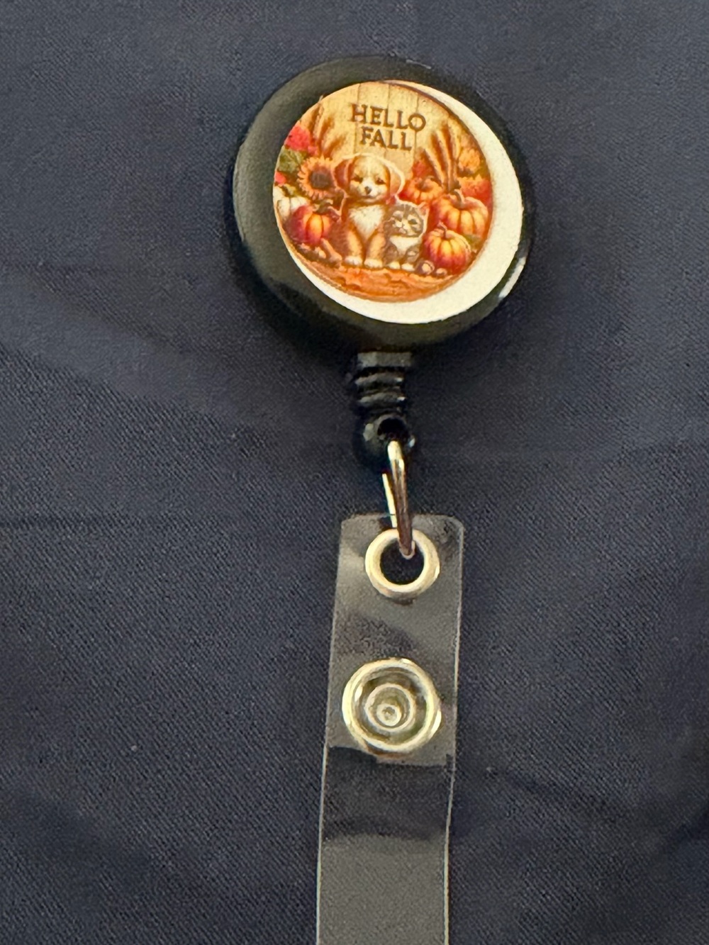 Hello Fall Black Badge Reel with Autumn Pumpkin Design